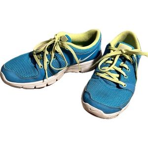 Nike Flex Experience RN Blue/Lime Sneakers Size 7.5